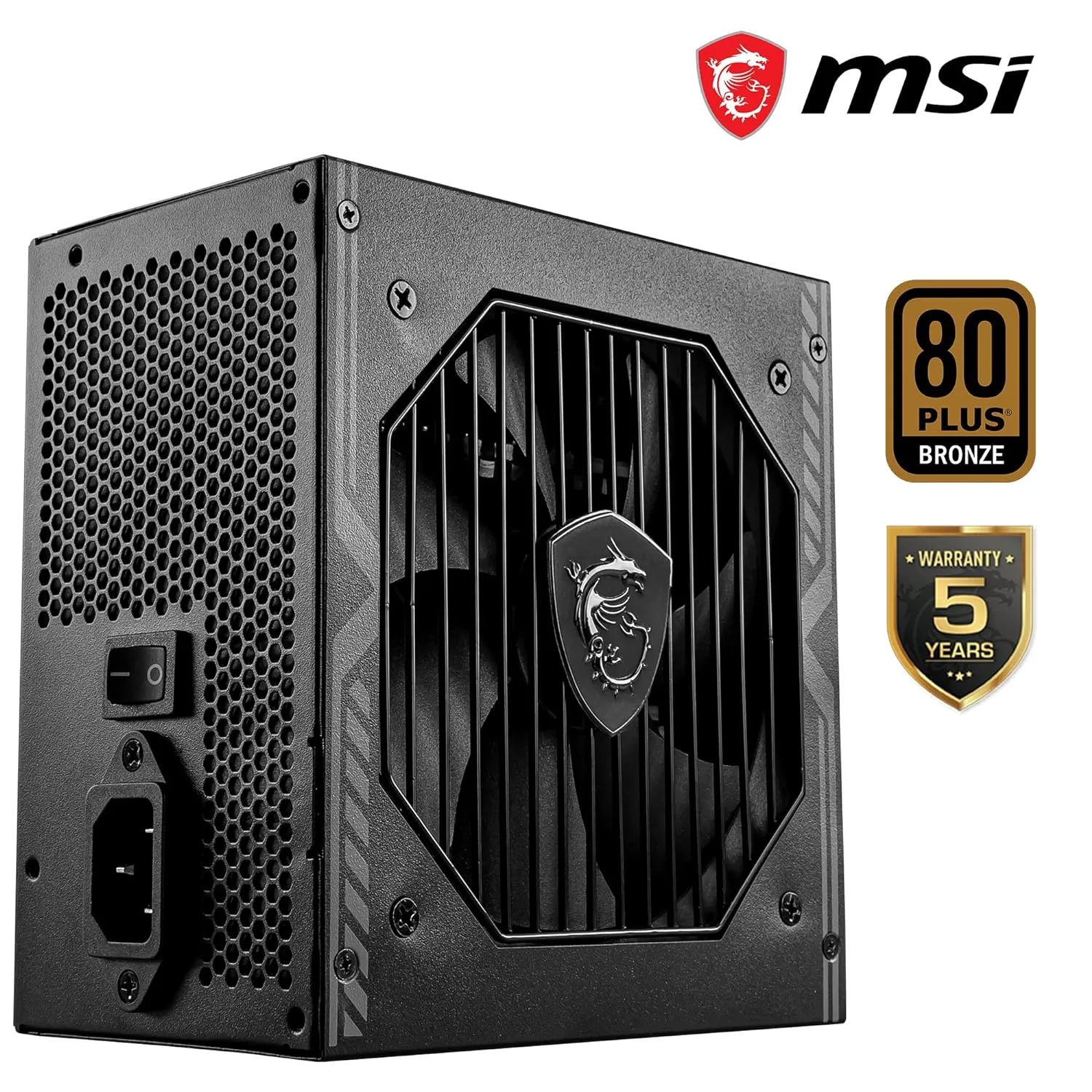MSI MAG A650BN 650w 80 Plus Bronze Desktop Power Supply view 4